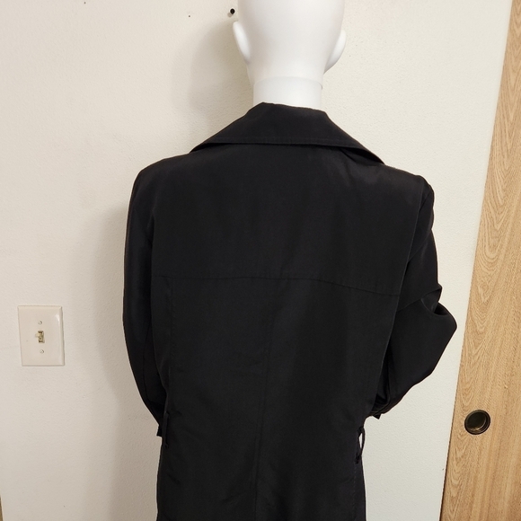 Black London Fog trench coat size large‎ - Picture 10 of 14